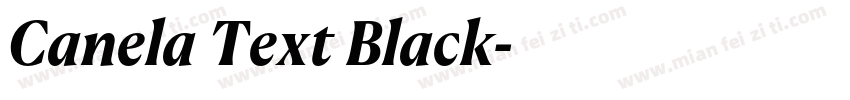 Canela Text Black字体转换